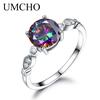 Перстень UMCHO, камень имитация топаза, серебро 925 проба