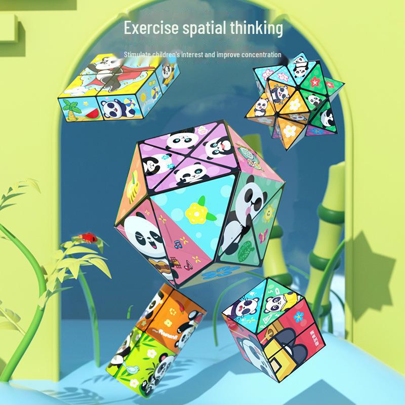 Panda Magic 3D Infinite Folding Cube - Детская развивающая геометрическая игрушка