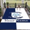 Custom Name Preston North End Crystal Velvet Floor Rug Personalized Text Soft Carpet Home Decor