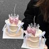 3.8 Корона из кристаллов на торт 'День Женщин' - Королева, Бант, Праздничный Аксессуар для Наряда