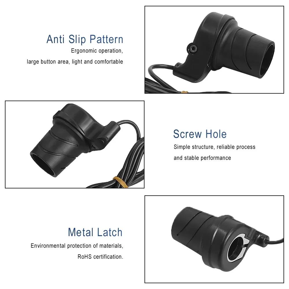FT76X Half Handlebar Accelerator Waterproof/SM Plug Left/Right Handle Parts for E-bike Half Twist Throttle Electric Scooter Bike Throttles 2