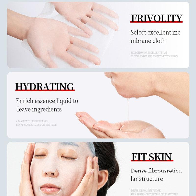 10pcs SADOER Nicotinamide Arbutin Whitening Facial Mask Moisturizing and Pore Shrinking Facial Mask
