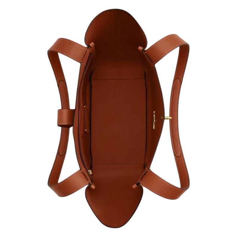 COACH Hadley 28 Turnlock Gold Metal Hardware Cow Leather Tote Bag Shopping Bag Shoulder Bag Large Women's Brown