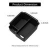 For Volkswagen VW Taos 2025-2025 Auto Center Armrest Storage Box Anti-slip Mat Organizer Tray Car Interior Accessories Black