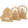 Wooden Ramadan Countdown Calendar Eid Mubarak Ornament 2024 Kareem Ramadan Decoration For Home Islamic Muslim Party Gift AL Adha