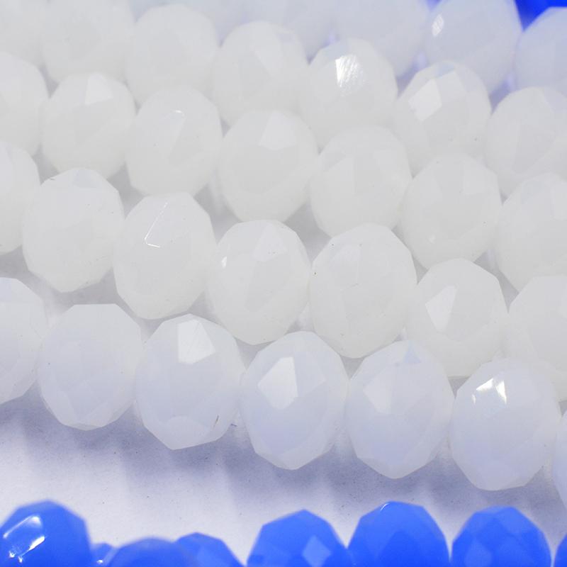 Черно-белые прозрачные 4/6 мм разноцветные хрустальные стеклянные бусины Rondelle, граненые свободные бусины для изготовления ювелирных изделий, ювелирные аксессуары, сделай сам