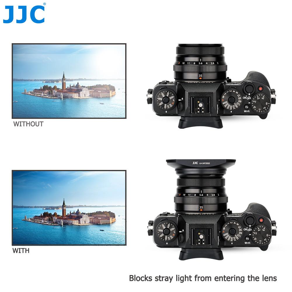 Металлическая квадратная бленда JJC LH-XF35-2 для объективов Fuji Fujifilm Fujinon XC 35mm F2 и XF 23mm / 35mm F2 R WR на камерах XPro3 XT4 XT3 XT30 XT20