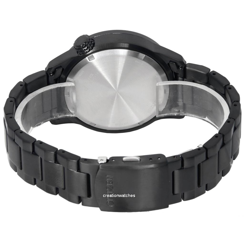 Citizen Eco-Drive Stainless Steel Black Dial BM7555-83E 100M Men`s Watch