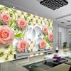 Современные простые фотообои 3d Rose Flower Wall Mural Living Room Bedroom Wall Paperdecor
