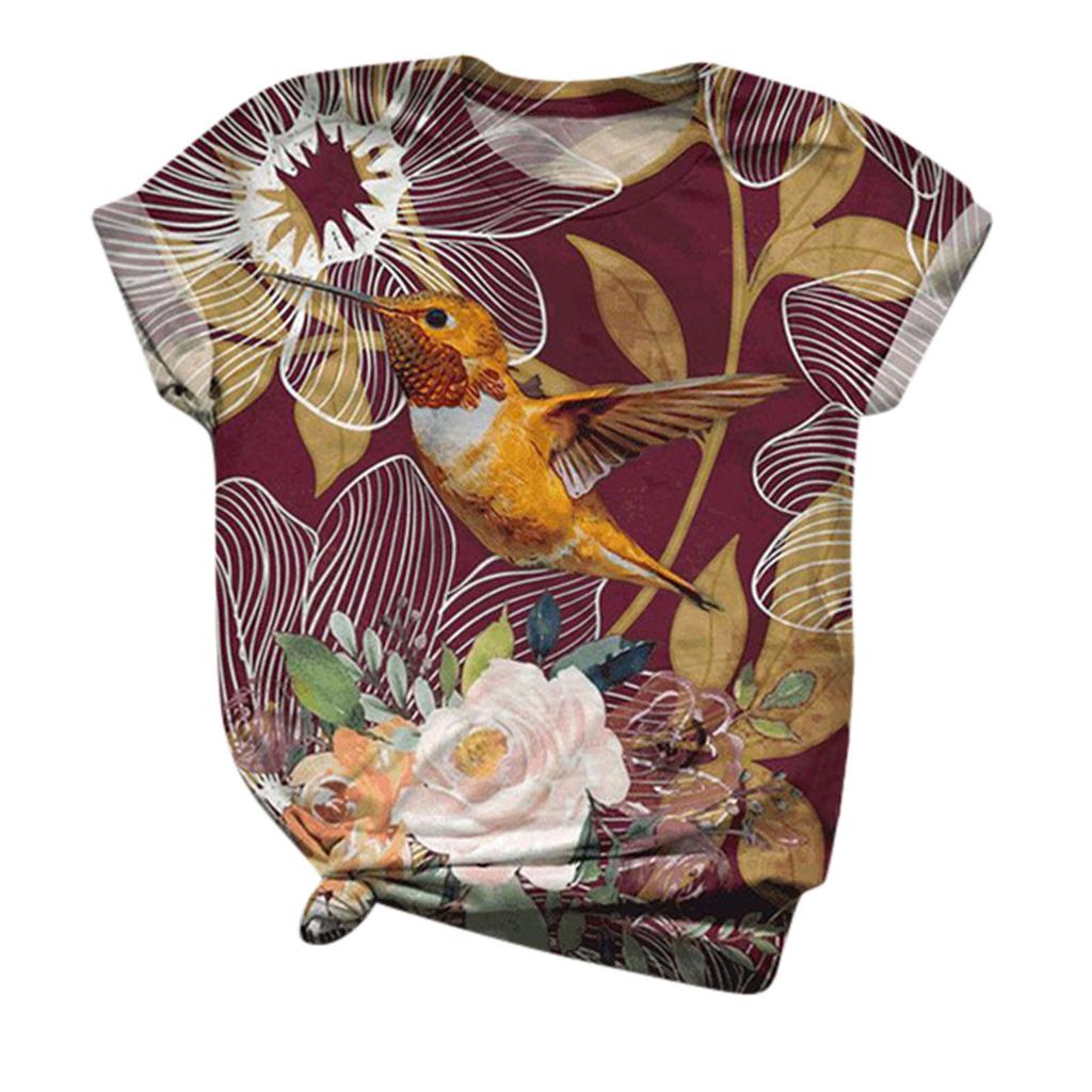 Summer Fashion Cute Birds 3D Print T-shirts Women Streetwear Casual Harajuku Short Sleeve T Shirt O-neck Kids Tees Tops Clothing