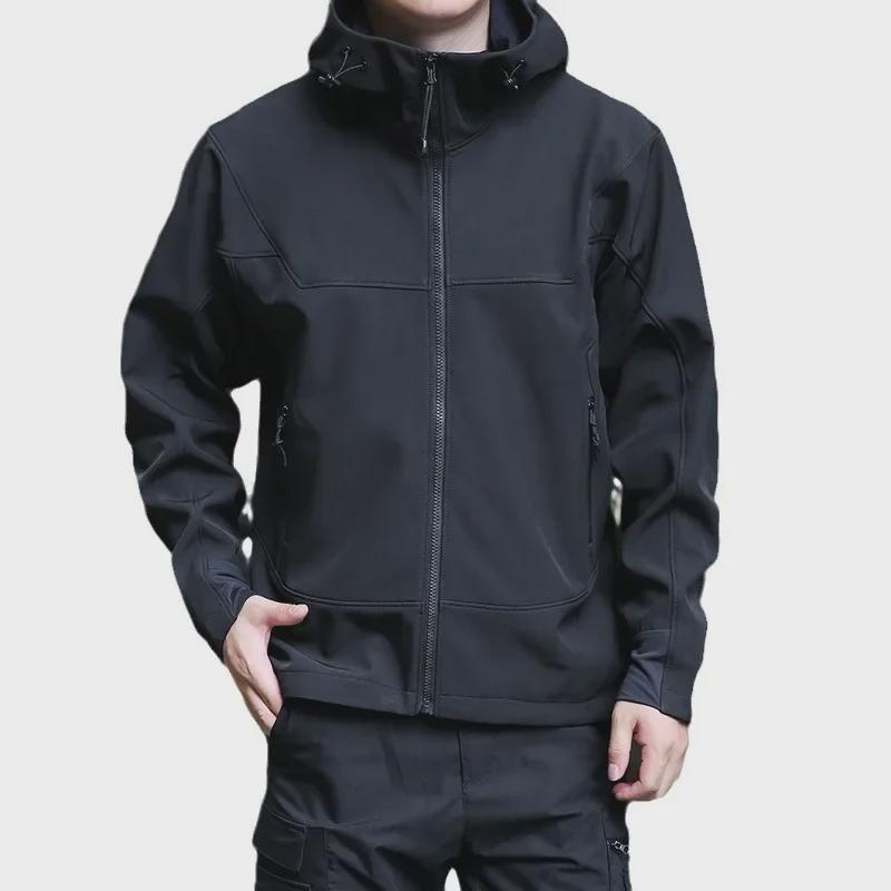 Большая мужская куртка Soft Shell Windproof Outdoor со съемной подкладкой