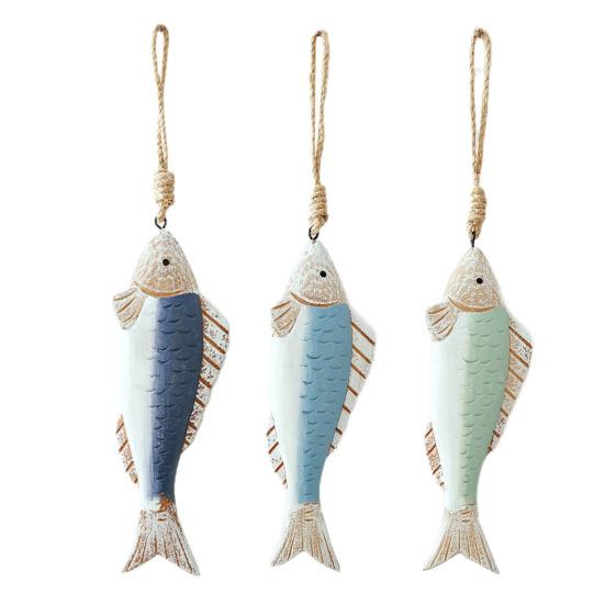 Средиземноморский Винтажный Деревянный Декор Рыба Фермерский Дом Рустик Морской Дом Ресторан Настенное Искусство