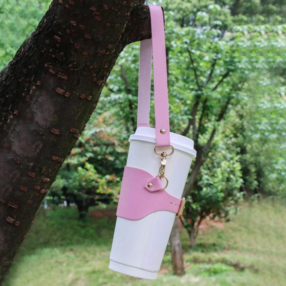 Portable Cup Holder Lanyard Travel Milk Tea Cup Sleeve Creative Water Cup Carrier Strap