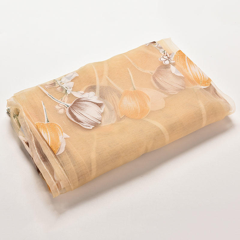 Подзоры Тюль Вуаль с цветочным принтом, занавеска для двери, окна, драпировка, панель, прозрачные шторы