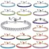 Adjustable Tennis Bracelets for Women Classical Colorful Zircon Fashion Charm Rhinestone Jewelry for Girls Crystal Bracelet