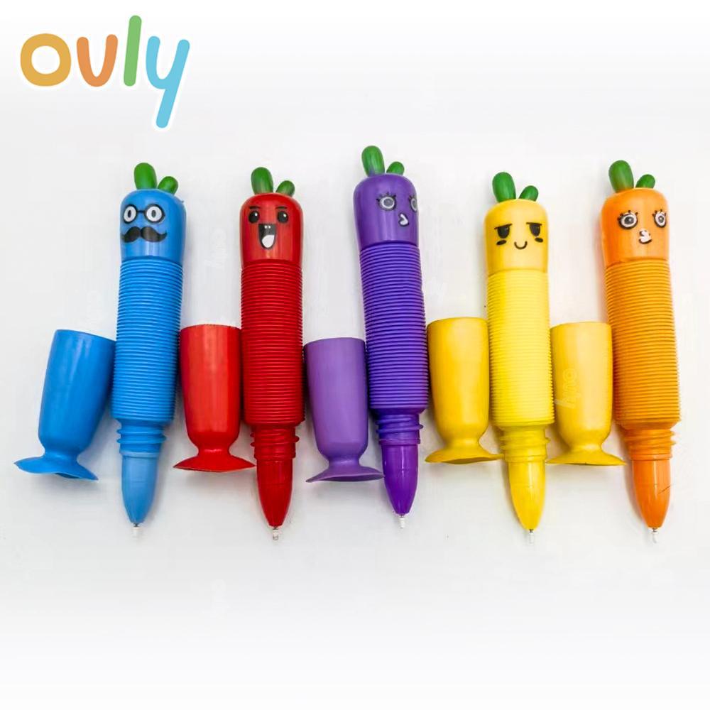 Присоски Pop Tube Морковь Ручка Редис Сенсорный Push It Bubble Декомпрессионная трубка Антистресс Непоседа Аутизм Тревожная сильфонная игрушка