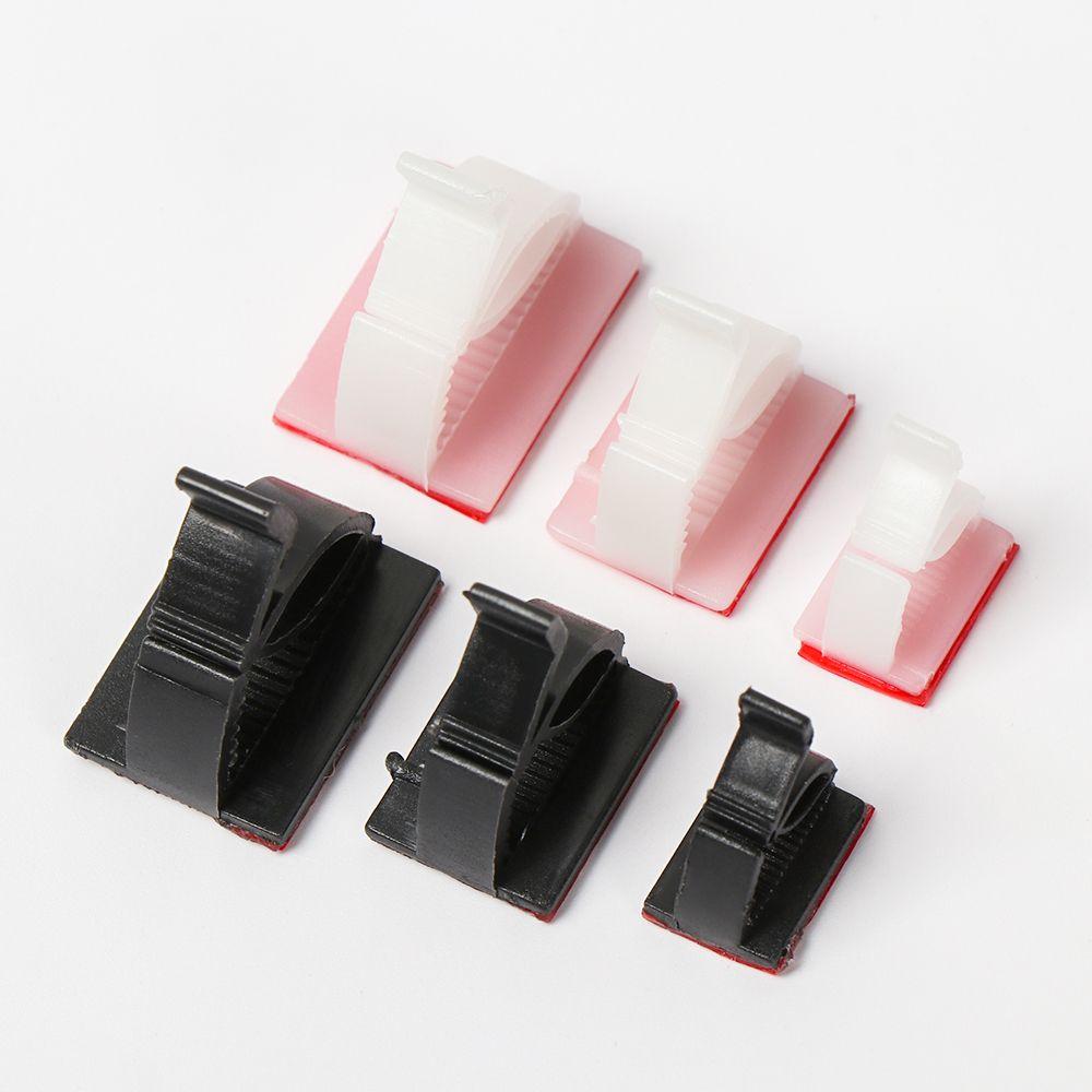 Plastic Self-adhesive Fastener Organizer Clamp Fixer Holder Wire Management Buckle Line Cable Clip