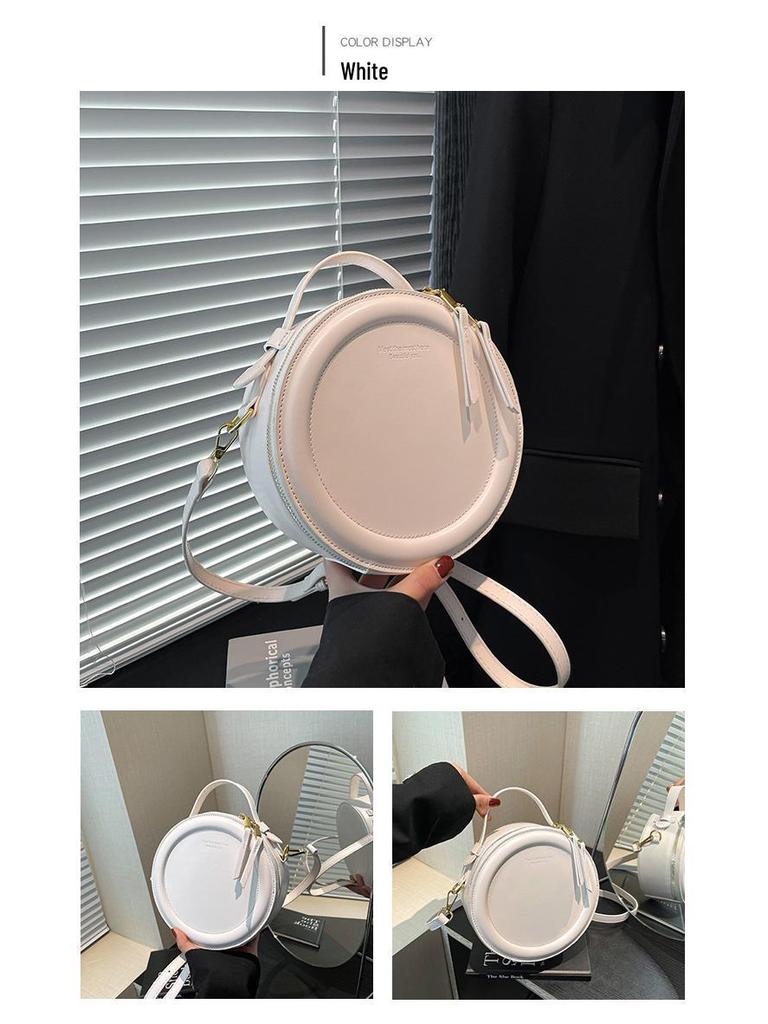 Нишевая женская круглая сумочка в ретро-стиле Гонконга - Мода ранней весны 2025, Универсальная сумка через плечо