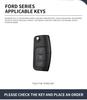 Car Sticker Hot For Ford Zinc Alloy Leather Car 3 Buttons Flip Key Case Cover Smart Remote Shell For Ford Fiesta Focus MK2 Monde