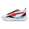 Puma Playmaker Сетка Синтетическая кожа Удобные Универсальные Полувысокие Повседневные Кроссовки Унисекс Повседневная обувь Белый Красный 385841-05