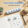 6-in-1 Set Cartoon Stamp Stickers Kit Blue / White Stamp Set DIY Crafts  Students School