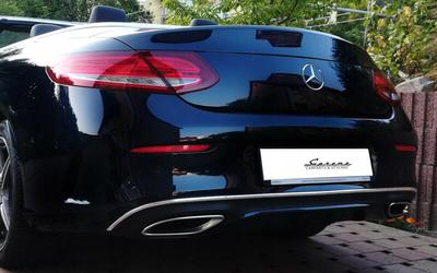 Mercedes CA 205 Хромированная отделка багажника — Акцент на задней двери — Деталь задней части автомобиля премиум-класса — Тюнинг-бампер Shine Enhancer