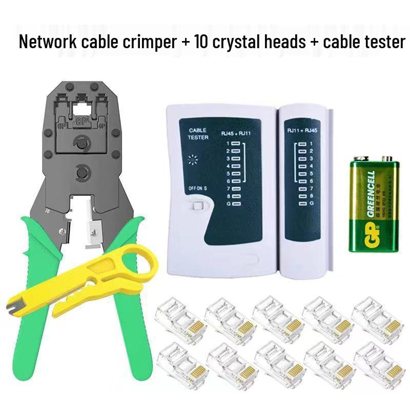 Professional Multifunctional Network Cable Crimper & Tester Set for Cat 5/6