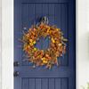 Венок из цветов на День благодарения, осенний, уличный, входная дверь для празднования
