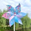 Вращающаяся Разноцветная Ветряная Мельница в Виде Цветка Детская Игрушка Ветрячок Игрушки для Улицы Вечеринка Сделай Сам Оптом Садовый Декор