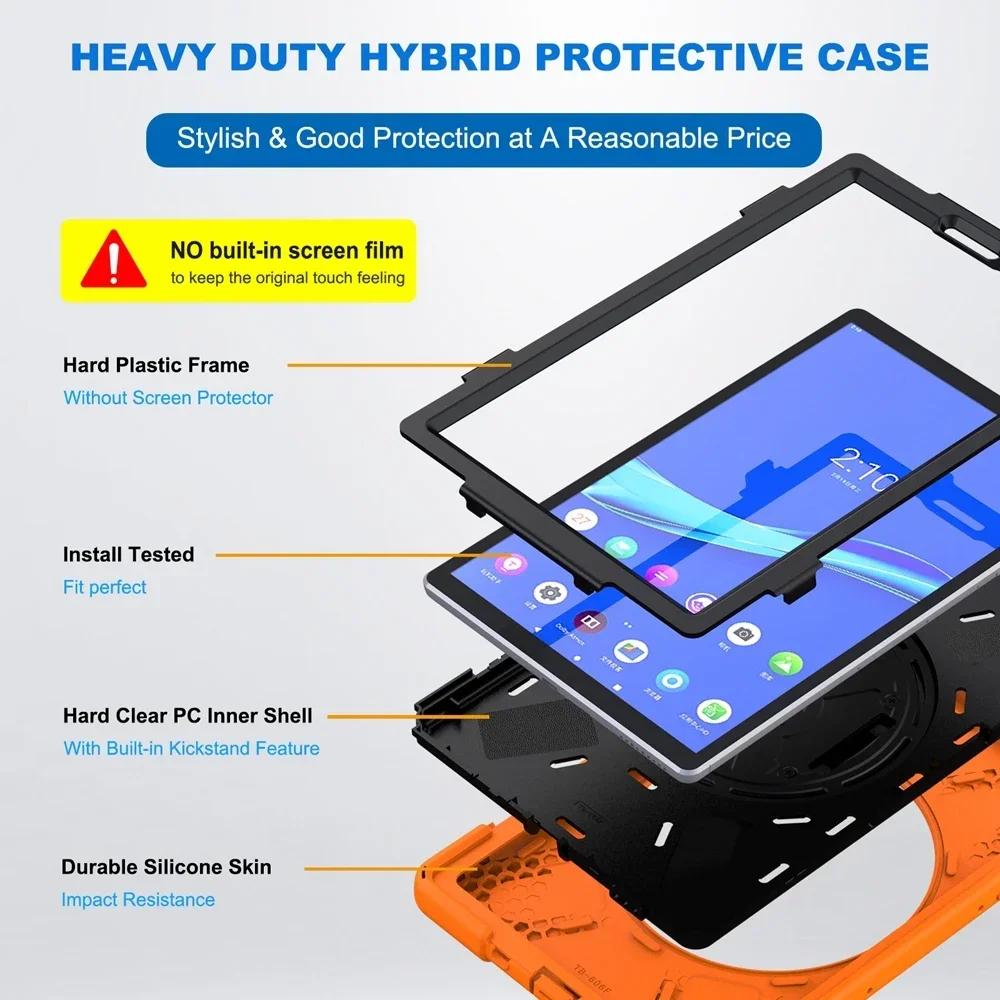 Для Lenovo Tab M11 M10 HD 2-го поколения TB-X306F 3-го поколения TB328FU M8 M9 Чехол Безопасный Силиконовый Чехол для Планшета для Детей M10 Plus TB-X606F X606X 10.3