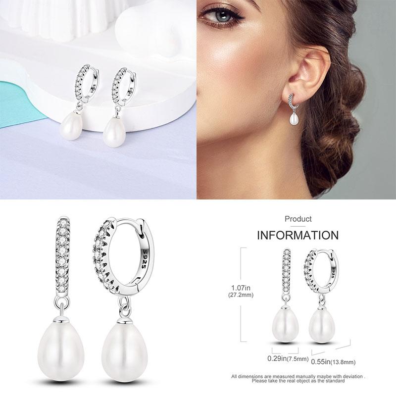 Hoop Earrings New silver 925 Rainbow, Shell, Women's Earrings Making jewelry For Women as Wedding Party Gifts