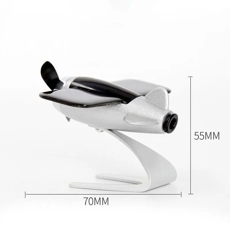 WTEMPO Солнечный ароматический диффузор, модель самолета, украшение автомобиля, вращающийся самолет из алюминиевого сплава, автомобильные аксессуары