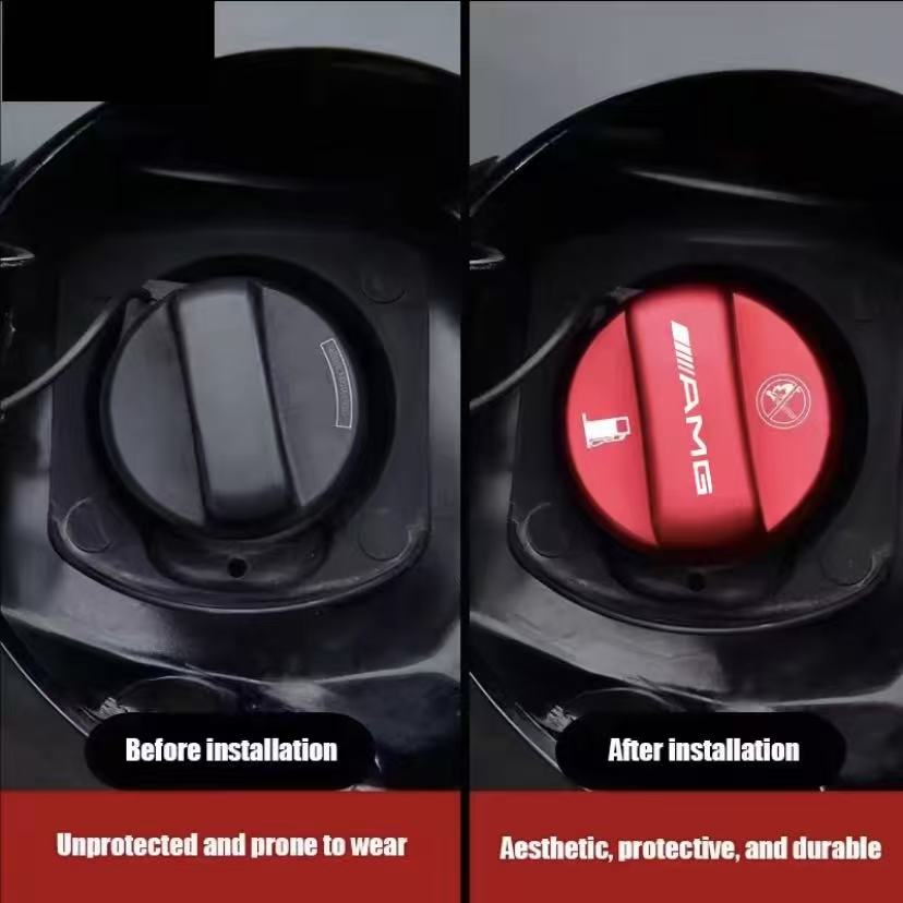 WUGL8 Car Logo Fuel Tank Cap Protection Cover Accessories For Mercedes Benz AMG A B C E G CLA GLA W211 W214 W205 W203 W204 W206 W220