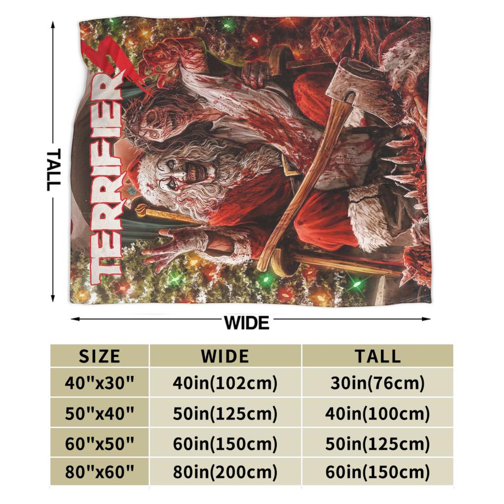 Теплое Мягкое ОдеялоДетское Взрослое Декоративное Одеяло-Плед по Мотиву Фильма Ужасов "Ужасающий 3" Фланелевое Покрывало для Дивана Кресла Дивана Покрывало для Кровати