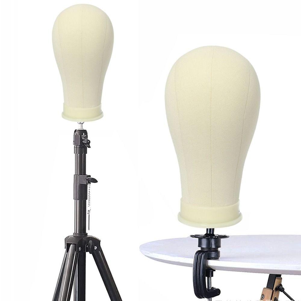 21-25 дюймов Подставка для парика Держатель Холст Манекен Голова для парика для изготовления кружевных париков Голова для парика в салоне