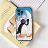 Happy P-Pingu Penguin Funny Phone Case For iPhone17,16,15,14,13,12,11 Plus,Pro Max,Soft Black Cover