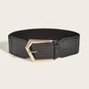 Unique Geometric Buckle Waist Belt For Women With Leather Material For Spring And Fall