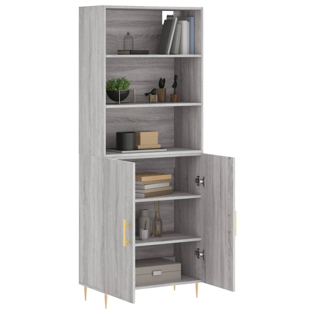 Highboard Grey Sonoma 69.5 x 34 x 180 cm Particleboard