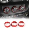 3X Кольцо-накладка на ручку кнопки кондиционера для Jeep Wrangler JK 11-17 и Compass 10-16