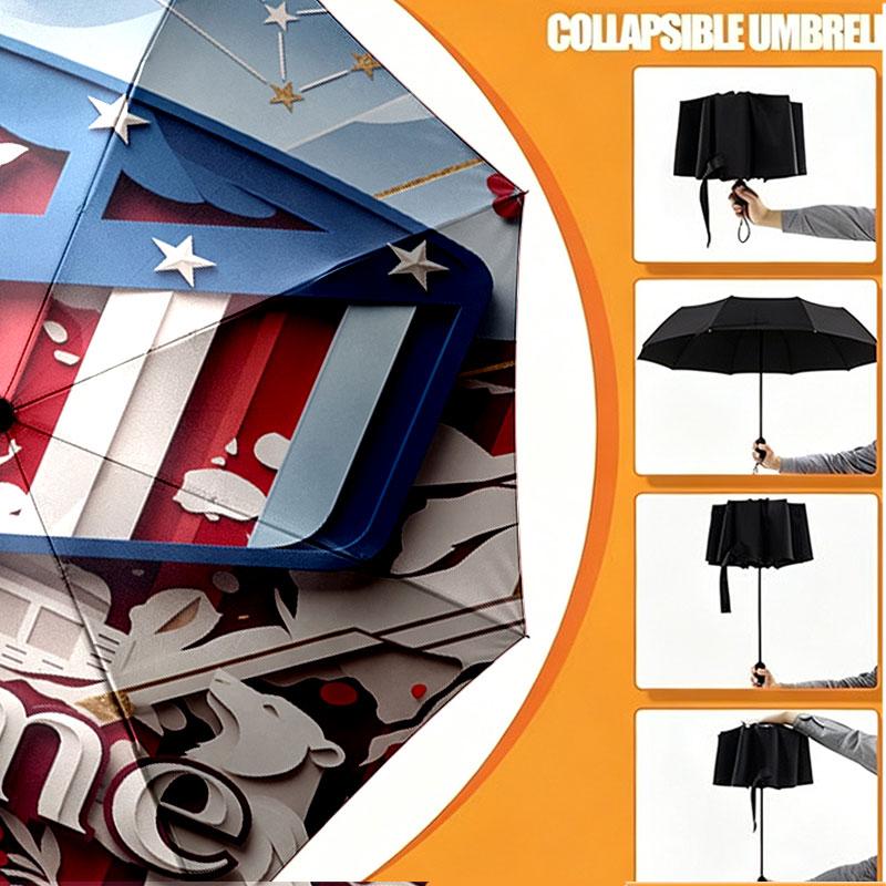 Custom Name Personalized Atletico Madrid Print Umbrella, Auto Open Close, 8‑Rib Sturdy Frame, Commute Camping Hiking Use, Birthday Gift