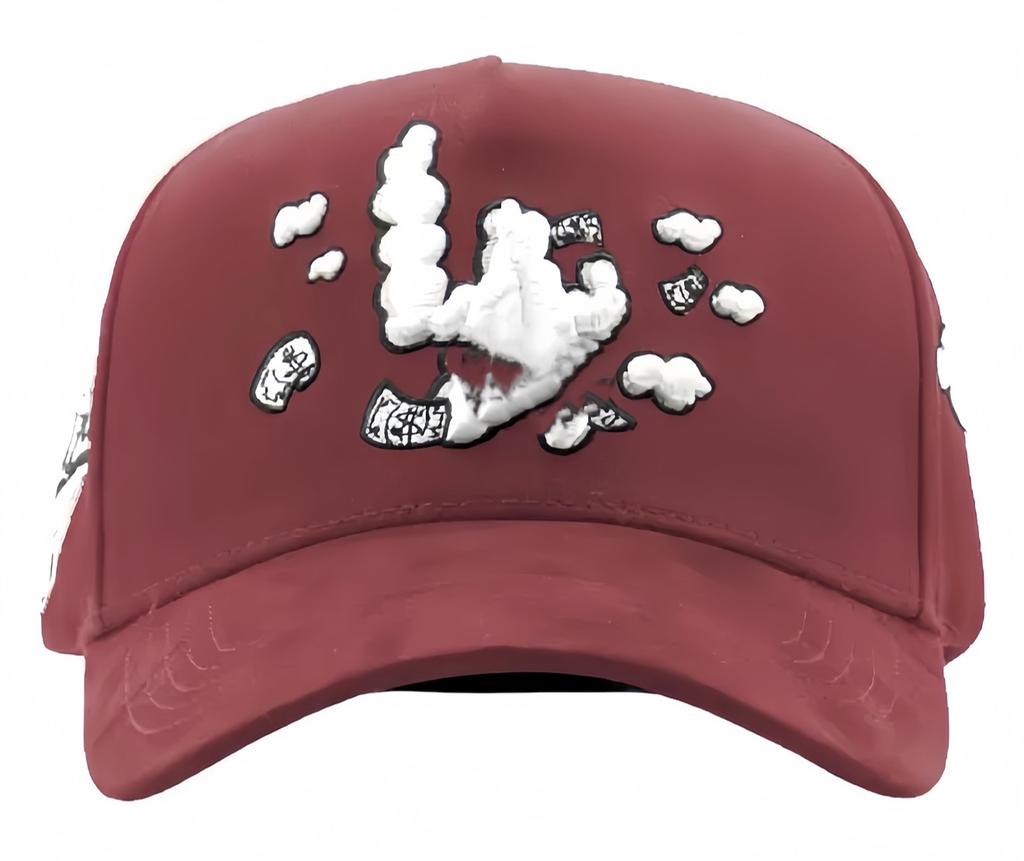 High Quality 5-Panel Curved Brim Baseball Cap with Rhinestone Embellishments Terry Fabric Dobby Style-Sporty Unisex Adult Hat