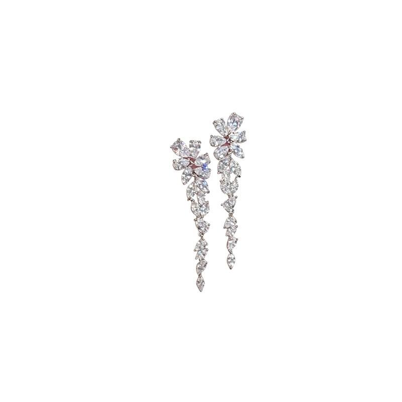 New fashion high-end long fringed earrings women's exquisite personality light luxury banquet earrings versatile temperament earrings