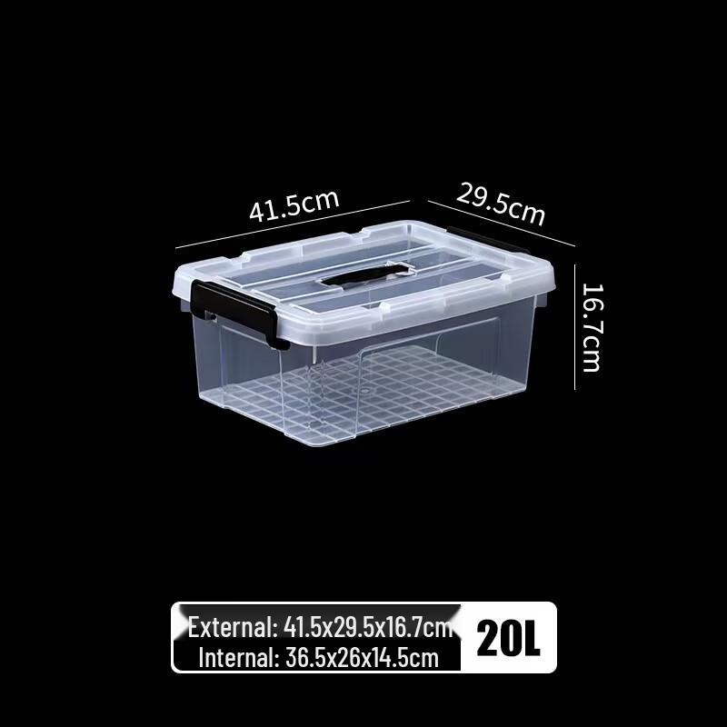 Transparent Plastic Storage Box with Lid
