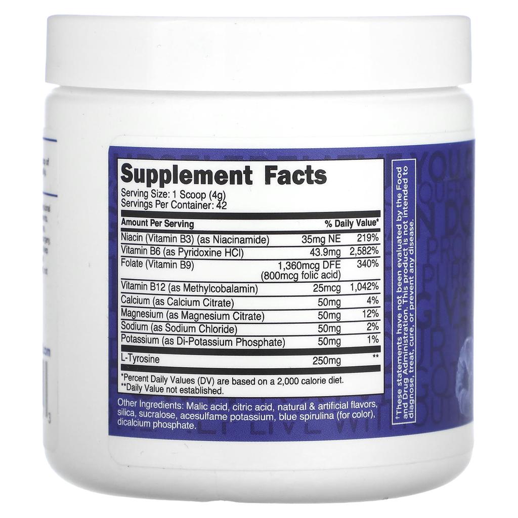 TransformHQ, Hydration, Electrolyte Drink Mix, Caffeine-Free, Blue Raspberry, 5.7 oz (159.6 g)