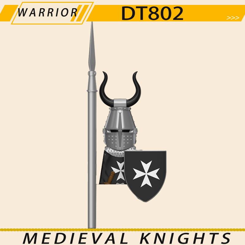 Medieval Military Jerusalem Tripoli Knight Building Blocks Castle Lionheart Hospital Teutonic Soldier Figures Warrior Bricks Toy