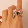 Yousheng женское кольцо на палец с регулируемым отверстием, сверкающие стразы, кольцо в форме змеи, коктейльное ювелирное украшение для вечеринки, подарок
