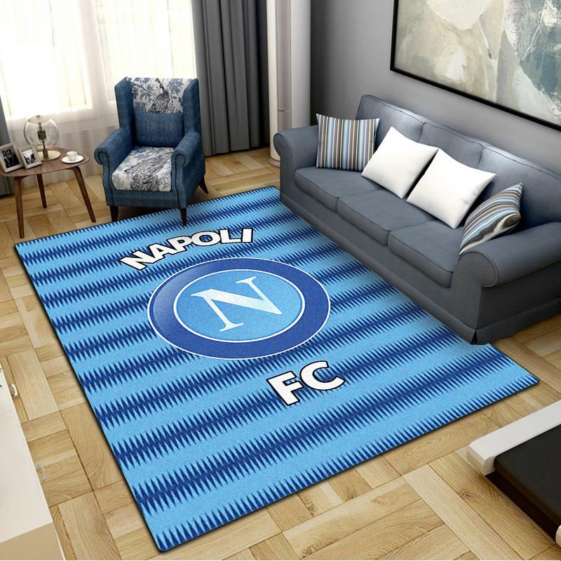 Ковер Napoli FC для гостиной, спальни, дома, украшение дивана, нескользящий коврик для игр детей