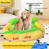 Hot Dog Shaped Pet Bed: Super Soft, Warm, and Universal for Cats and Small Dogs