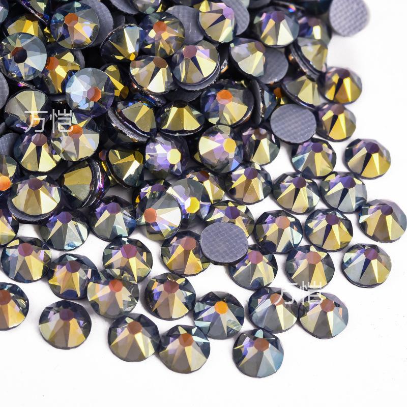 Восемь больших и восемь маленьких имитаций австрийских горячих бриллиантов цвета AB, стеклянные стразы с термоклеевой основой, горячие бриллианты для рукоделия, аксессуары для одежды