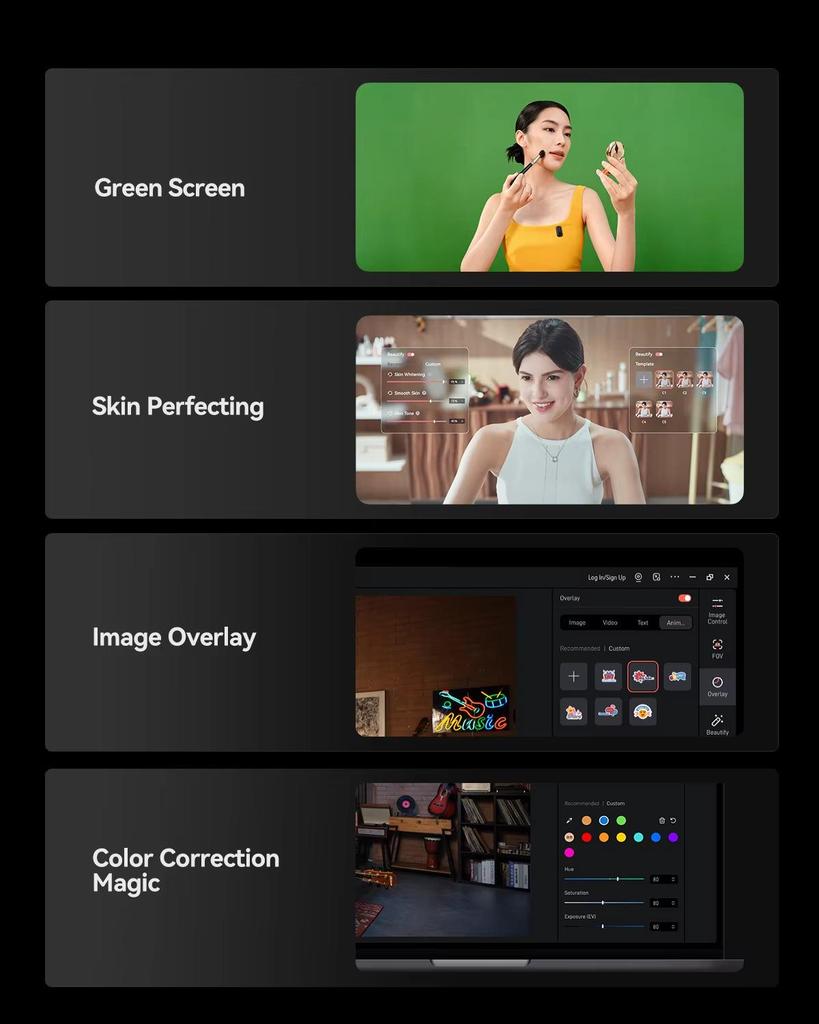 Hollyland Lyra 4K Ultra HD Webcam with CMOS Sensor, 4K Support